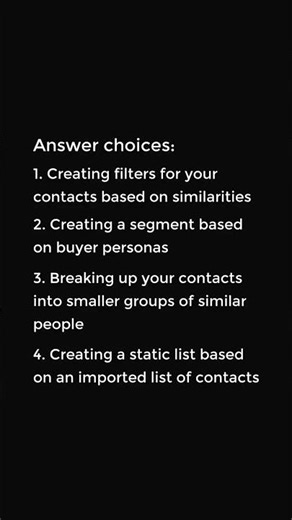 What is the definition of segmentation?