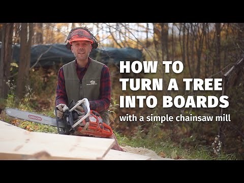 How To Turn a TREE Into BOARDS Using a Simple Chainsaw Mill