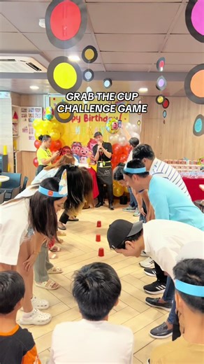 Fun Party Game: Grab the Cup Challenge at McDonald's Party