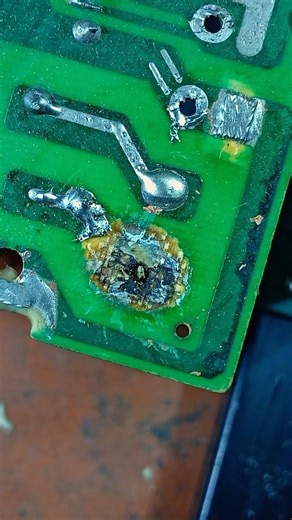 pcb line burnt repair #repair #linepcb #electronic