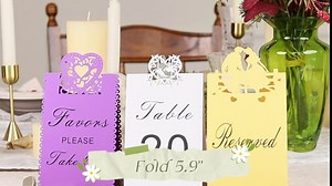 Luxury Wedding Table Place Cards- 1-20 Wedding Table Numbers, 4 Wedding Table Signs & 5 Reserved Cards - 29 Double sided 4x6 Folded Table Cards Perfect for Wedding Party Reception