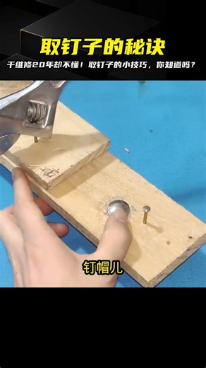 你以為拿鉗子就夠了？取釘子的小妙招，干維修20年也要學一輩子 #电工教学 #电线 #电流 #跳闸 #故障排除