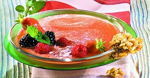 Soupe de fruits rouges
