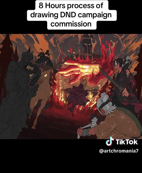 D&D Commission Artwork: 8-Hour Timelapse Process