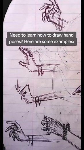 learning how to draw hand poses and references #fyp #Bruce Clement #broneywoods #artist