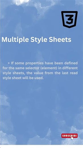 Multiple Style Sheet in CSS ⁉️|#css #frontendcourse #coding #reels #shorts #data #design #frontend