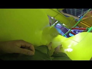 POV 1080p Yellow Kiddy Water Slide at Key Lime Resort Gurnee IL