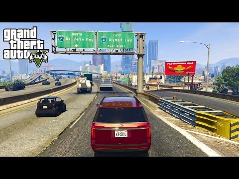 Freeway Driving in Los Santos + West Coast Talk Radio (WCTR) | GTA V