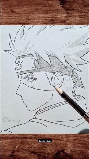 Kakashi face Sketch drawing ❣️. #sketch #shortvideo #shorts #drawing