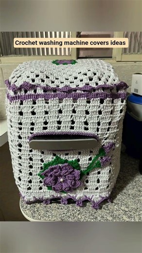 Crochet washing machine covers ideas 🧶🎀 #crochet #cover #like #subscribe