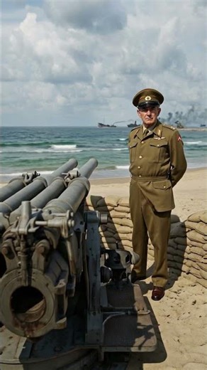 Bernard Montgomery Inspects Coastal Defense Gun in Benghazi, Libya December 1942