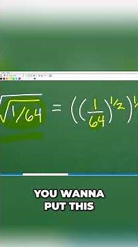 Cube Root of Square Root Simplify with Rational Exponents! #math #maths #algebra #education