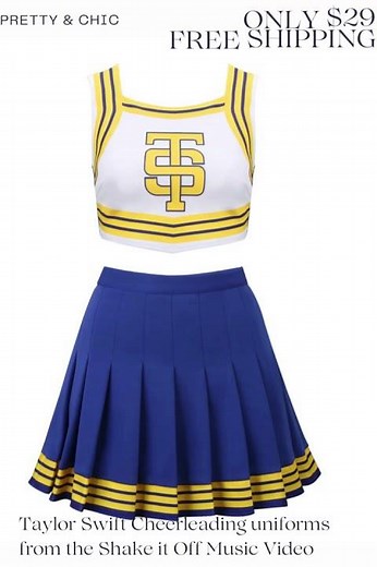 Taylor Swift Cheerleading uniforms from the Shake it Off Music Video Takerlama