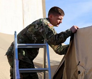 Soldiers from HHB, 32d Army Air Missile Defense Command conduct tactical operations center setup training outside of the 32d AAMDC headquarters. "The ability to deploy the TOC is essential to our ability to remain expeditionary, highly mobile, and able to deploy the TOC anywhere in the world," said, Lt. Eric P. Hom, XO, HHB, 32d AAMDC. | 32d Army Air and Missile Defense Command | Facebook