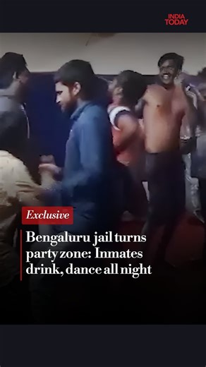 116K views · 244 reactions | Exclusive: A video, allegedly from a week ago, shows inmates singing, dancing, and shouting “party all night” while using plates and mugs as instruments. This comes a day after visuals surfaced of high-risk inmates, including an ISIS recruiter, serial rapist Umesh Reddy, and actor Tarun, using mobile phones, watching a smart TV and enjoying VIP treatment. #Bengaluru #Jail #Party #ViralVideo #ITreels | India Today | Facebook