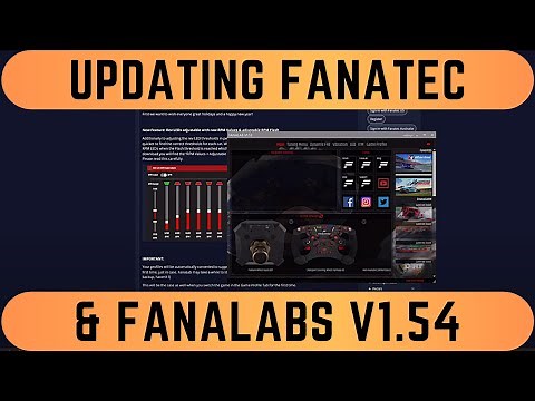 How to install Fanatec Driver Version 402 and Fanalabs Version 1.54.4