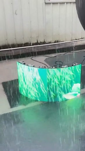 2.4K views · 14 reactions | Waterproof test on the curved led cabinets | Shenzhen Ocolour Technologies Co., Ltd | Facebook