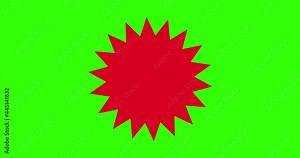 starburst sale price red tug turning animation. new label badge star burst sign.