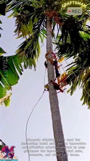 High-Quality Homemade Betel Nut Harvesting Tool #shorts #viral #tools #creative #technology