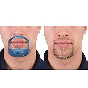 Amazon.com : Sasha Square Goatee Beard Shaper Template for Men, Goatee & Beard Trimming Shaving Kit, Saves Time (Blue) : Beauty & Personal Care