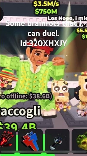 Duelling and trading, id :320XHXJY #stealabrainrot #roblox #sammy #robloxedit