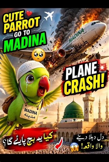 Cute Parrot Going to Madina 😢✈️ Plane Crash Story | Heart Touching Short 💔