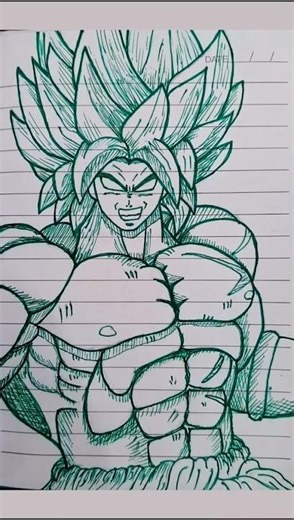 Drawing Broly #broly #drawing #anime #art #shorts
