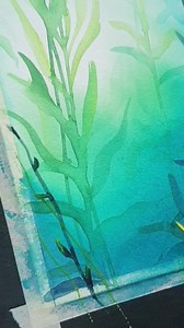 "Kelp Forest" is the 32nd tutorial in my 2-Minute Watercolour Projects series Please head to my IGTV at https://www.instagram.com/tv/CdSnoC9jDjt/?igshid=YmMyMTA2M2Y= to watch this and all the previous 31! How is the illusion of light achieved? By reserving the white of the paper and contrasting it with a smooth colour gradient. This is further played up by the wet on dry layers which also form a light to dark gradient. Paints by @schmincke_official Paper by @overjoyedxyz Brush by @winsorandnewto