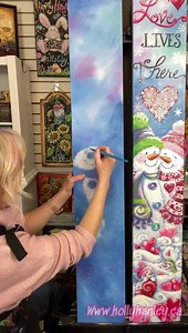 Happy Family Day! Check out the free real time tutorial of Love Lives Here Porch Sitter on my YouTube channel Painting with Holly Hanley: https://youtu.be/LhyYSNDkLpE Find the Epacket here: http://www.hollyhanley.ca/love-lives-here-and-all-you-need-is-love-epacket-by-holly-hanley/ | Holly Hanley Painting Designs & Classes