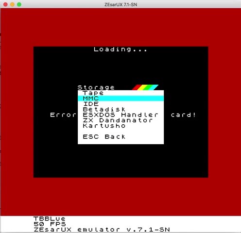 CSpect 和 ZEsarUX - ZX Spectrum Next 模拟器