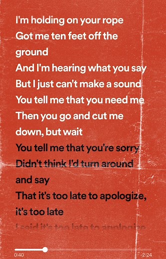 Full Song Lyrics: Apologize - Moonlight Girl Version