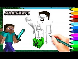Coloring Minecraft Steve | Minecraft Coloring Videos