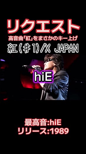 紅(♯1)/X JAPANの音域測定