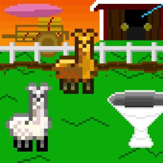 Albino Llama Badge on Animation