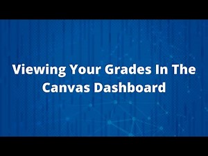 Viewing Grades in Canvas e-Learning