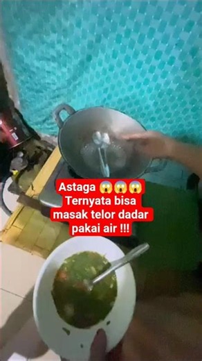 Tips masak telor dadar pakai air tanpa minyak sayur #shorts