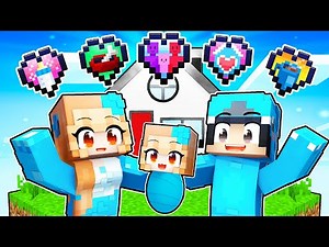 OMZ Having FAMILY HEARTS in Minecraft! - Parody Story(Roxy and Lily,Crystal)