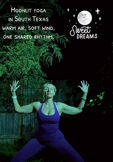 “Moonlit yoga in South Texas, warm air, soft wind, one shared rhythm.” #winter #rgv #january #energy #texas