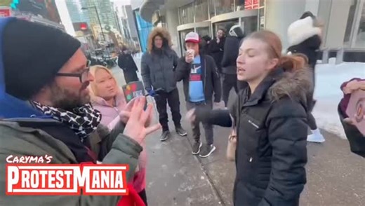Antifa activist Trevor Miller describes deceased Canadian veterans as “dead loser idiot f—,” adding, “I’m glad they’re in the ground.” 📸 Jan 31, 2026 #Toronto #ProtestMania Help fund on-the-ground coverage of Canada’s protest circuit and hate industry: ProtestMania.com | Caryma Sa’d