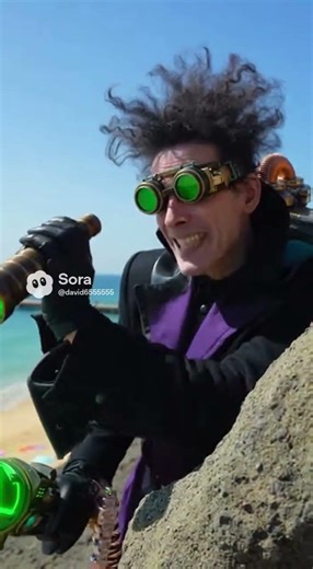 A mad scientist uses a mind control ray hypnotizing everyone at the beach. #hypno