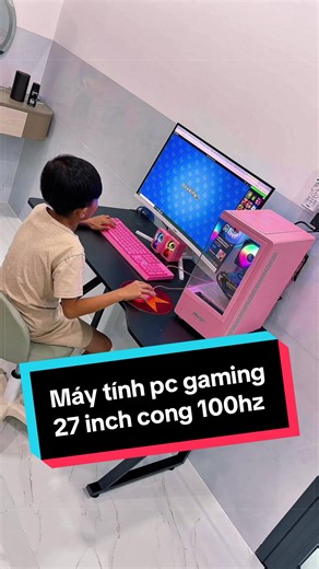 Máy tính pc gaming màn cong 27 inch với PC 7 củ I3 10100F | Ram 16G | Vga GTX 1060 #maytinh #pc #365pc #fullbopcgaming #pcdongnai