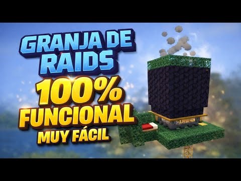 GRANJA de Raids 100% Funcional y Muy Fácil | Minecraft Bedrock