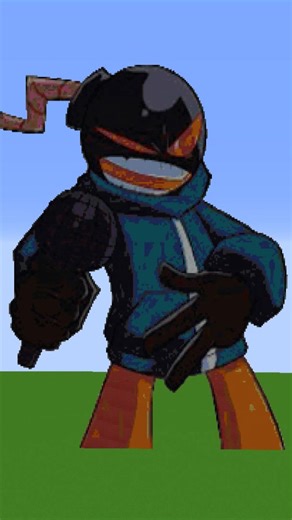 Whitty Pixel Art in Minecraft | Friday Night Funkin'