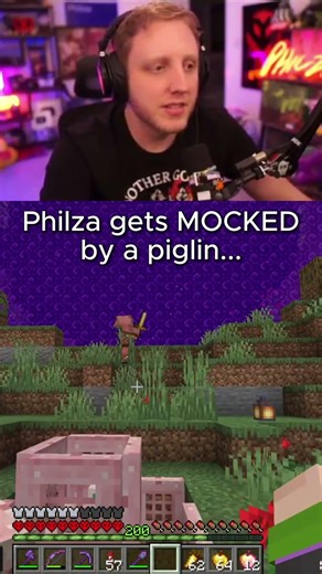 Philza gets MOCKED by a piglin...