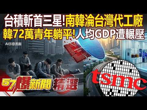南韓淪台灣代工廠「台積電數據斬首三星」！韓72萬青年躺平「人均GDP遭輾壓」對未來絕望？！ - 徐俊相【57爆新聞 精選】‪@57BreakingNews‬