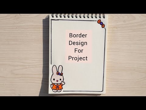 Easy notebook border design / School project borders / cute project borders / Cute notebook borders