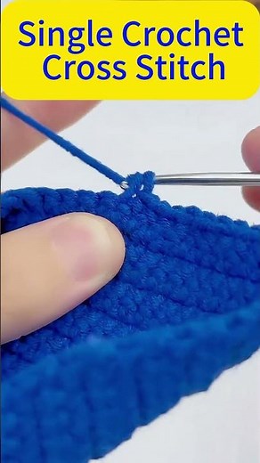 Super easy Single Crochet Cross Stitch tutorial for beginners #crochet #beginnerfriendly #crochetfun