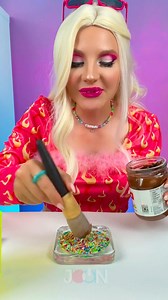 874K views · 4.4K reactions | Edible Makeup Brush?! She Solved Her Hunger in Style!  #food #makeup | JOON | Facebook