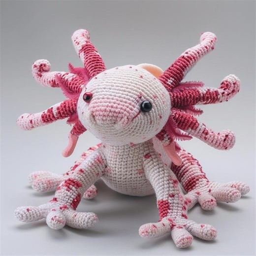 Axolotl Crochet Pattern PDF | No Sew Amigurumi Plush Axolotl | Beginner Friendly Cute Sea Animal Toy | Instant Download - Etsy