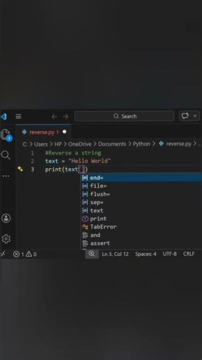 Reverse a String in Python Using Slicing | Python Programming